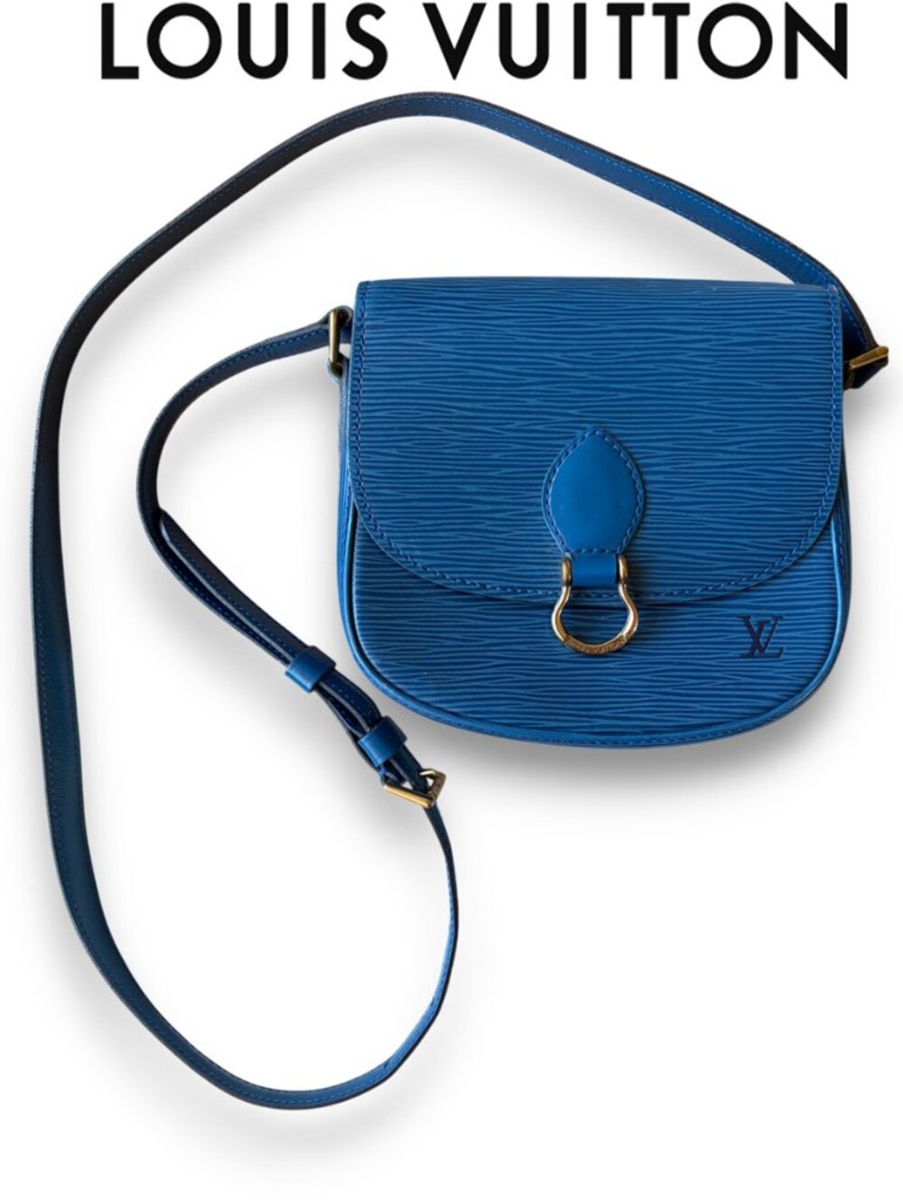 Vtg. Louis Vuitton Saint Cloud PM Shoulder/Crossbody Bag,Toledo Blue Epi Leather